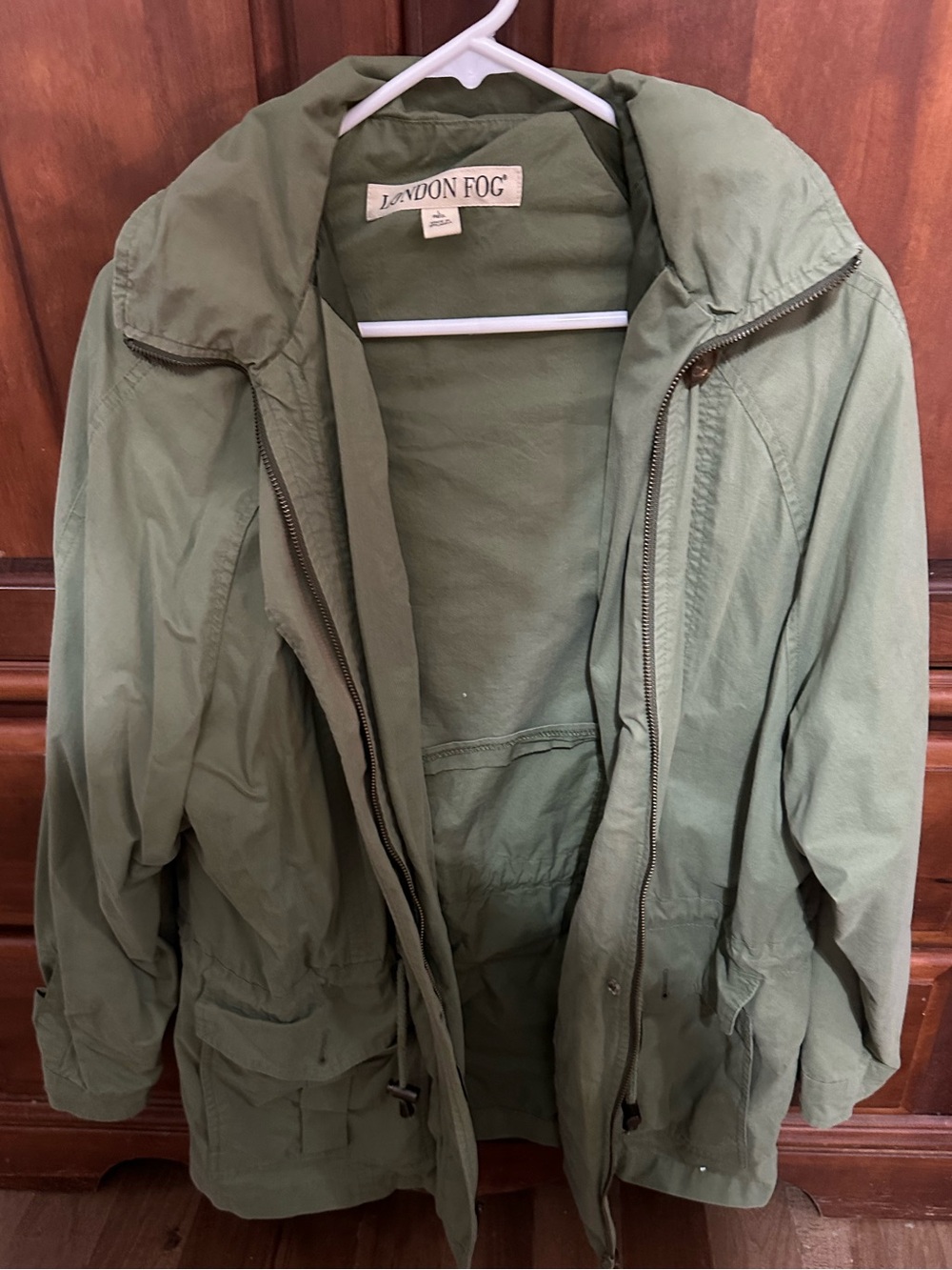 London Fog Women's Olive Green Utility Jacket - Large
